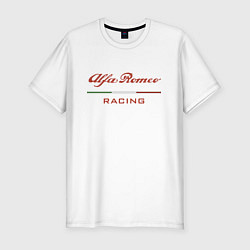 Футболка slim-fit Alfa Romeo racing - logo, цвет: белый