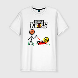 Футболка slim-fit БАБЛ КВАС BUBBLE KVASS GAME, цвет: белый