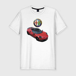 Футболка slim-fit Alfa Romeo - просто мечта!, цвет: белый