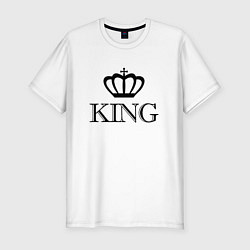 Мужская slim-футболка KING Парные Король