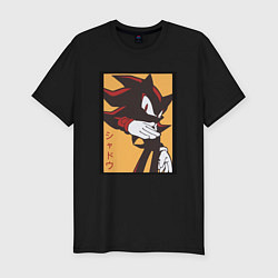 Футболка slim-fit Ёж Шэдоу 006, цвет: черный