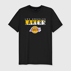 Футболка slim-fit LA LAKERS NBA ЛЕЙКЕРС НБА, цвет: черный