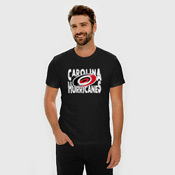 Футболка slim-fit Каролина Харрикейнз, Carolina Hurricanes, цвет: черный — фото 2