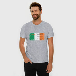 Футболка slim-fit Флаг Ирландии, цвет: меланж — фото 2