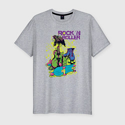 Футболка slim-fit Rock n roller, цвет: меланж