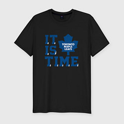 Футболка slim-fit It is Toronto Maple Leafs Time, Торонто Мейпл Лифс, цвет: черный