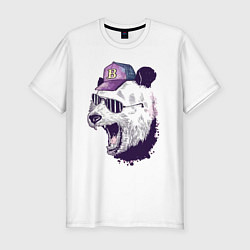 Футболка slim-fit Cool panda!, цвет: белый