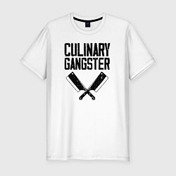 Мужская slim-футболка Кулинарный гангстер