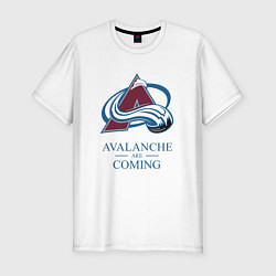 Футболка slim-fit Colorado Avalanche are coming , Колорадо Эвеланш, цвет: белый