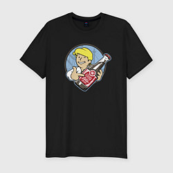 Футболка slim-fit Vault Boy Fallout, цвет: черный