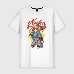 Мужская slim-футболка Fallout Nuka Cola Hero Pop art