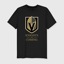 Футболка slim-fit Knights are coming , Вегас Голден Найтс , Vegas Go, цвет: черный