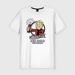 Футболка slim-fit Fallout Nuka Cola Vault Boy Approved, цвет: белый