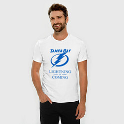 Футболка slim-fit Tampa Bay Lightning is coming, Тампа Бэй Лайтнинг, цвет: белый — фото 2