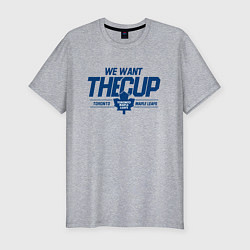 Футболка slim-fit Toronto Maple Leafs We want the cup Торонто Мейпл, цвет: меланж