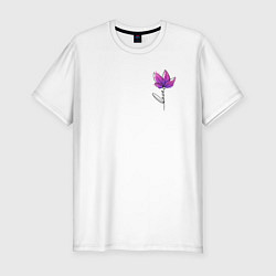 Мужская slim-футболка Любовь в цветке