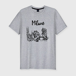 Мужская slim-футболка Италия Милан