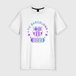 Футболка slim-fit FC Barcelona Fade Logo 2022, цвет: белый