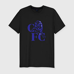 Мужская slim-футболка Chelsea Челси Ретро логотип