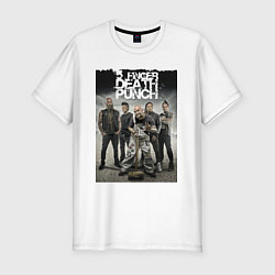 Футболка slim-fit Five Finger Death Punch!, цвет: белый