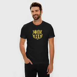 Футболка slim-fit FC Barcelona - Yellow Paint 2022, цвет: черный — фото 2