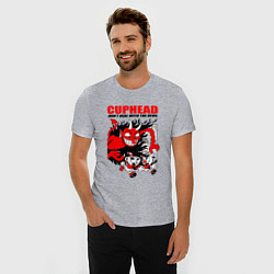 Футболка slim-fit Dont deal with the devil CUPHEAD, цвет: меланж — фото 2