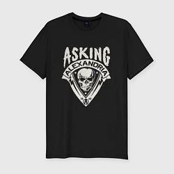 Футболка slim-fit Asking Alexandria рок группа, цвет: черный