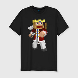 Футболка slim-fit Minecraft Warrior, цвет: черный