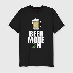 Футболка slim-fit BEER MODE ON, ПИВО, цвет: черный