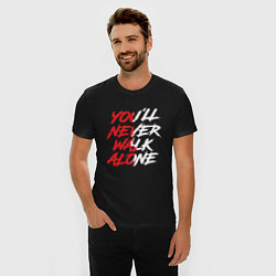 Футболка slim-fit Liverpool Youll never walk alone Ливерпуль, цвет: черный — фото 2