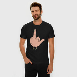 Футболка slim-fit Fuck you chicken, цвет: черный — фото 2