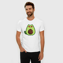 Футболка slim-fit Avo cat o влюбился, цвет: белый — фото 2