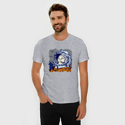 Футболка slim-fit Gagarin Never forget, цвет: меланж — фото 2