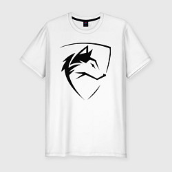 Футболка slim-fit Wolf Emblem Jaw, цвет: белый