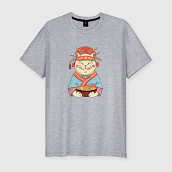 Футболка slim-fit Geisha Neko Ramen, цвет: меланж