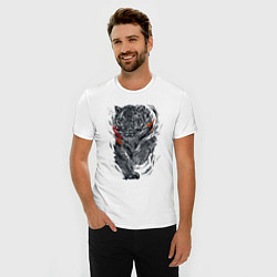 Футболка slim-fit Cool tiger Power, цвет: белый — фото 2