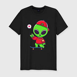 Мужская slim-футболка Alien with love