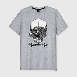 Футболка slim-fit Помни о смерти Memento mori, цвет: меланж