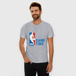 Футболка slim-fit NBA Game Time, цвет: меланж — фото 2