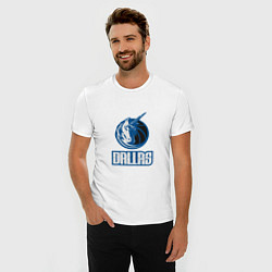 Футболка slim-fit Dallas - Mavericks, цвет: белый — фото 2