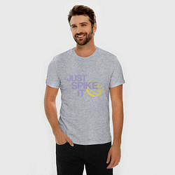Футболка slim-fit Just Spike It, цвет: меланж — фото 2