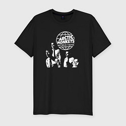Мужская slim-футболка Arctic Monkeys арктик манкис