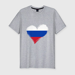 Мужская slim-футболка Russian Heart