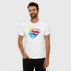 Футболка slim-fit Лого Супермена, цвет: белый — фото 2