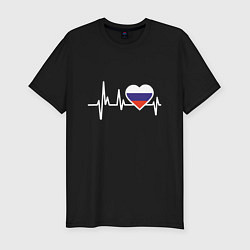 Футболка slim-fit Пульс России, цвет: черный