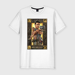 Футболка slim-fit Uncharted Постер, цвет: белый