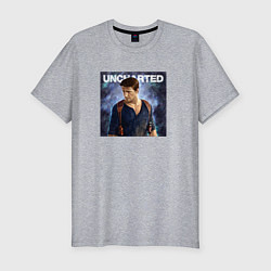 Мужская slim-футболка Uncharted Nathan Drake