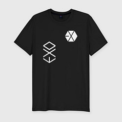Мужская slim-футболка Логотип группы exo