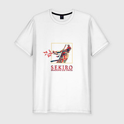 Футболка slim-fit Sekiro Однорукий волк, цвет: белый