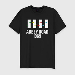 Мужская slim-футболка THE BEATLES ABBEY ROAD